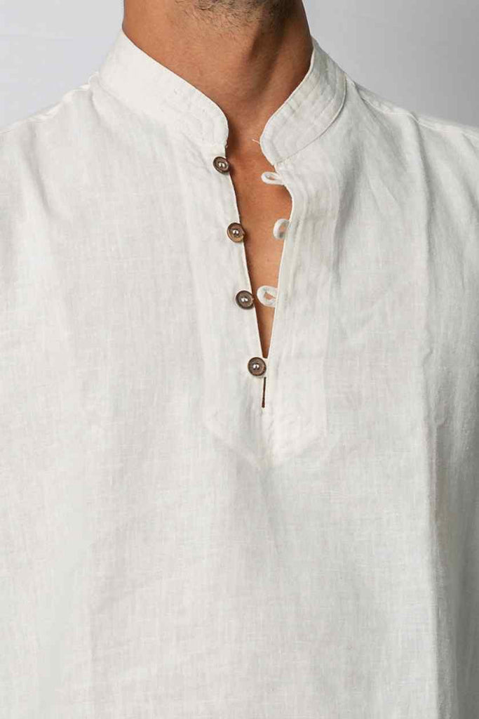 Kashi Hemp Long Sleeve Shirt White