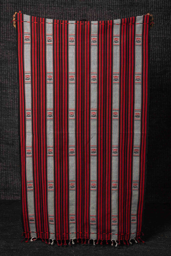 Naga Blanket & Shawl Red & Gray
