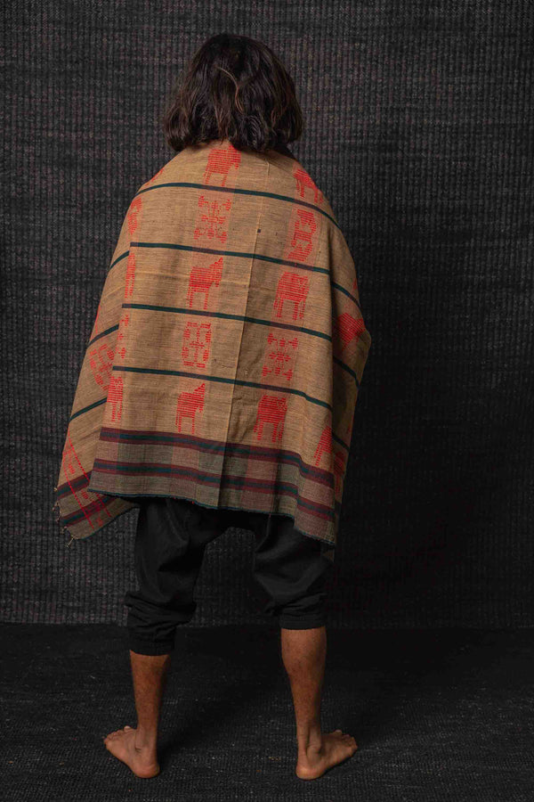 Naga Blanket & Shawl Sand Motif