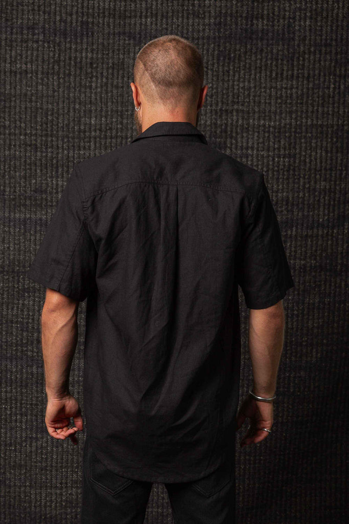 Kashi Hemp Cotton Paradigm Short Sleeve Shirt Black