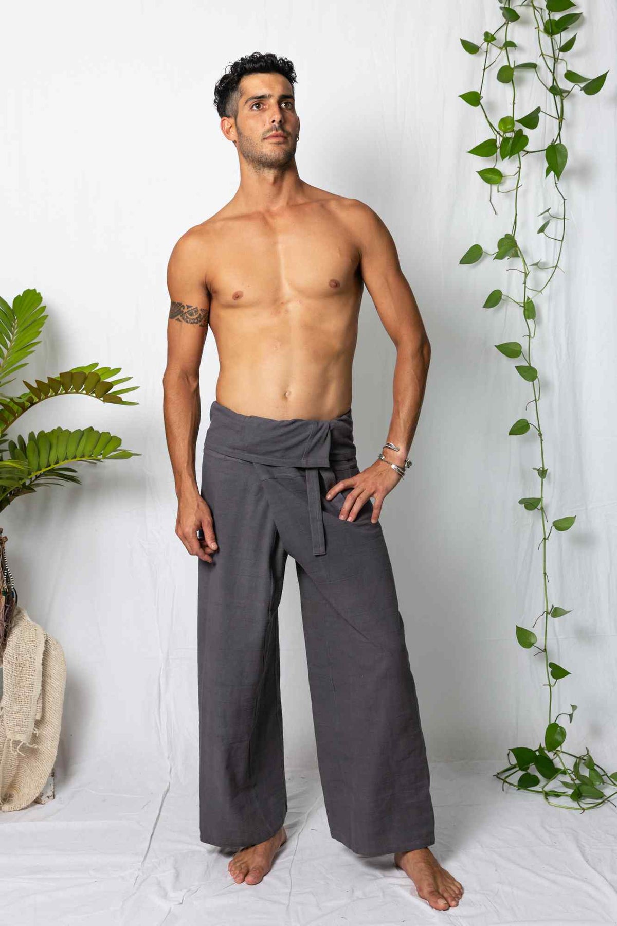 Brushed Cotton Fishermans Pants Slate