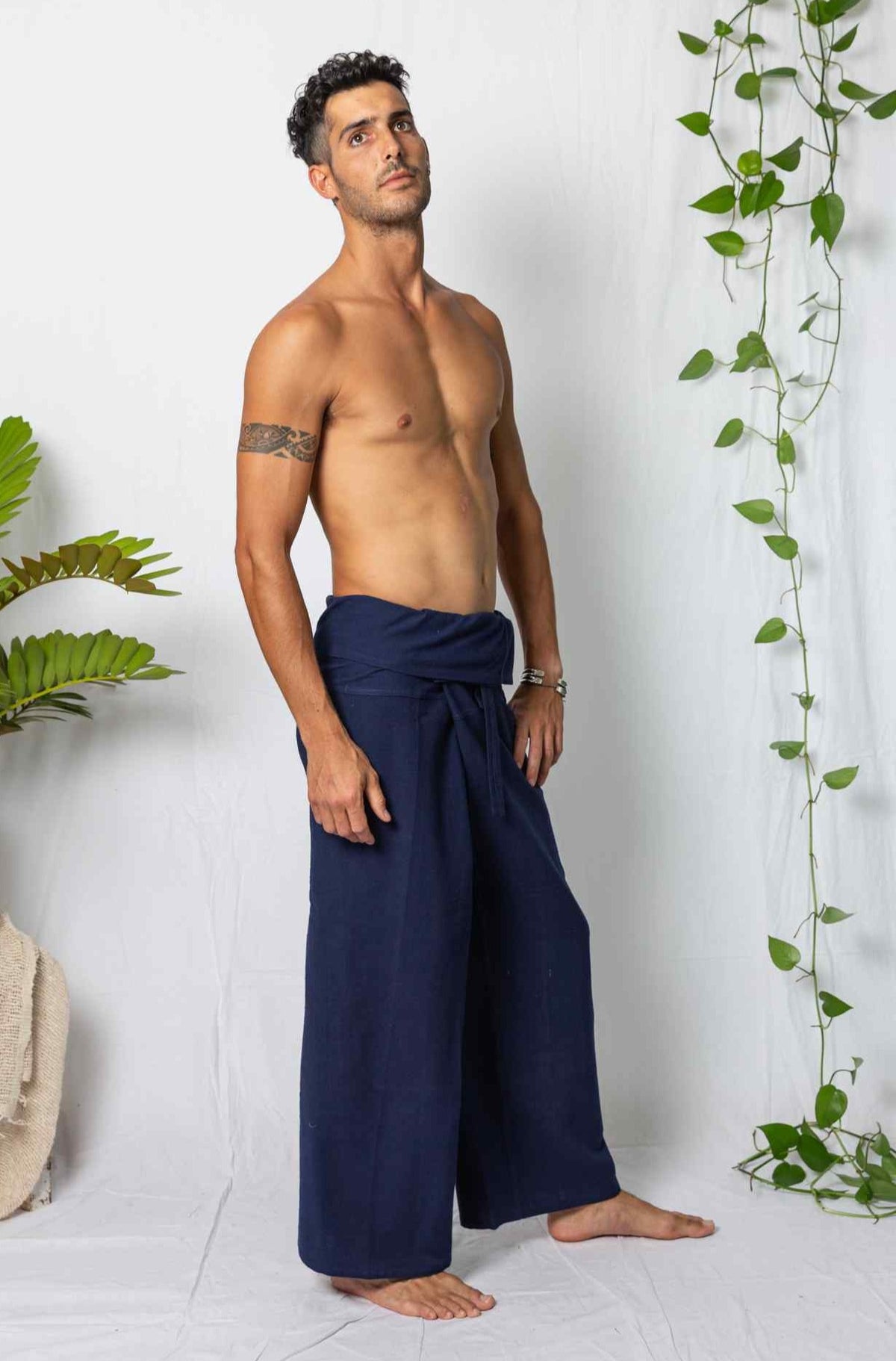 Brushed Cotton Fishermans Pants Indigo