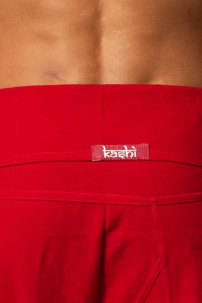 Kashi brushed cotton fishermans pants red
