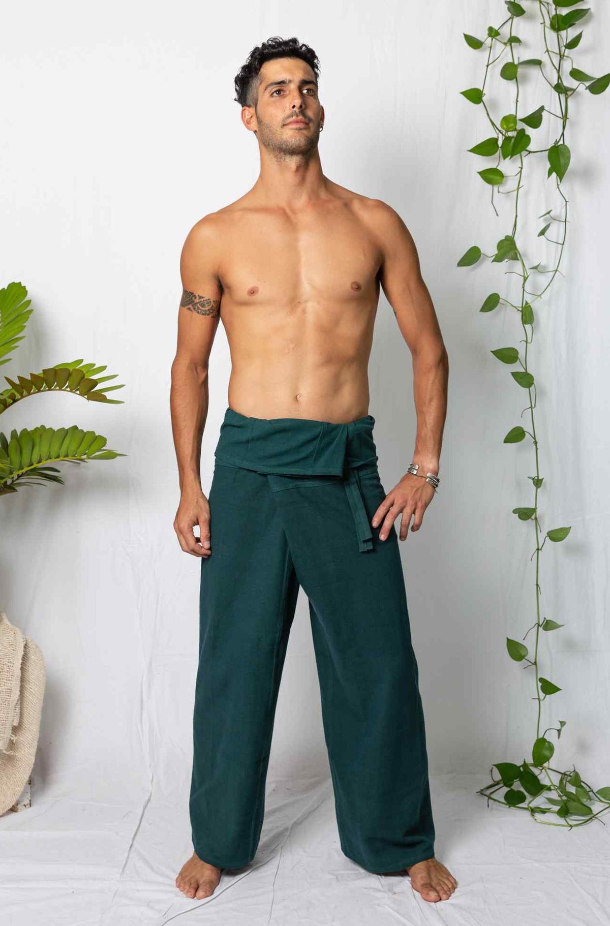 Brushed Cotton Fishermans Pants Teal