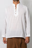 Kashi Nehru Collar Long Sleeve Shirt White