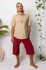 Samadhi Short Sleeve Shirt Linen Brown