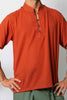 Nehru Collar Short Sleeve Shirt Ochre