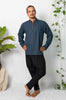 Kashi Hemp Long Sleeve Shirt Dark Blue