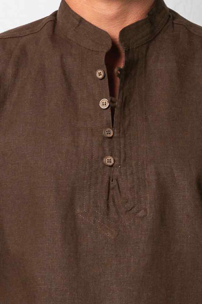 Kashi Hemp Long Sleeve Shirt Brown