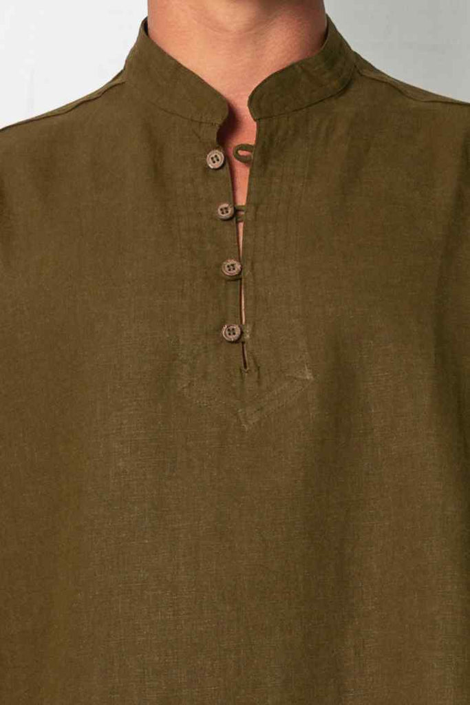 Kashi Hemp Long Sleeve Shirt Olive