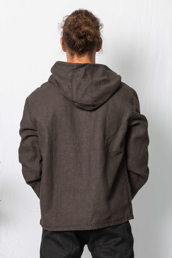 Bhakti Hand Stitched Hoodie Charcoal