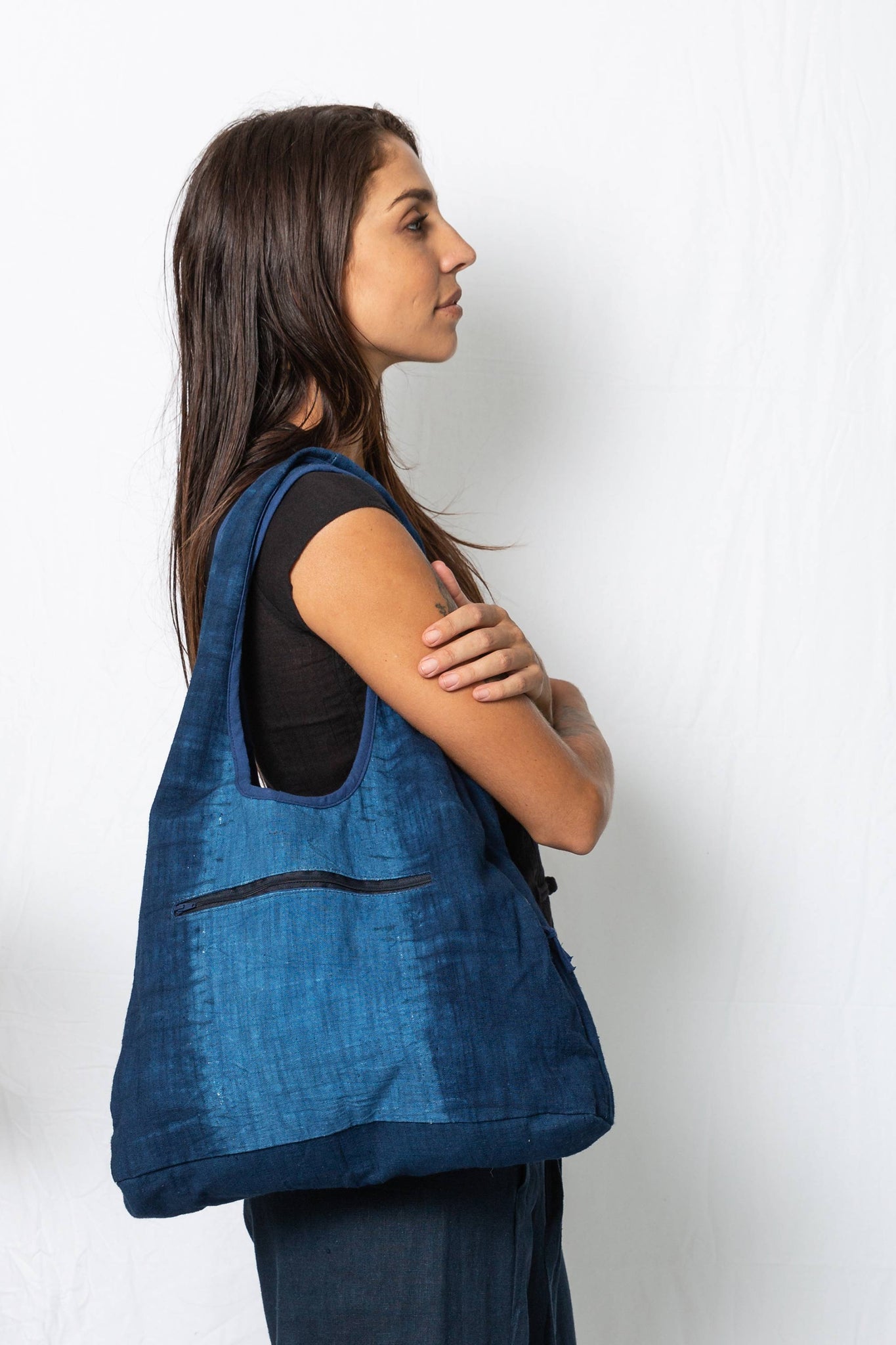 Indigo Stool Bag