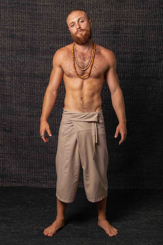 Kashi 3/4 Light Weight Cotton Fishermans Pants Sand