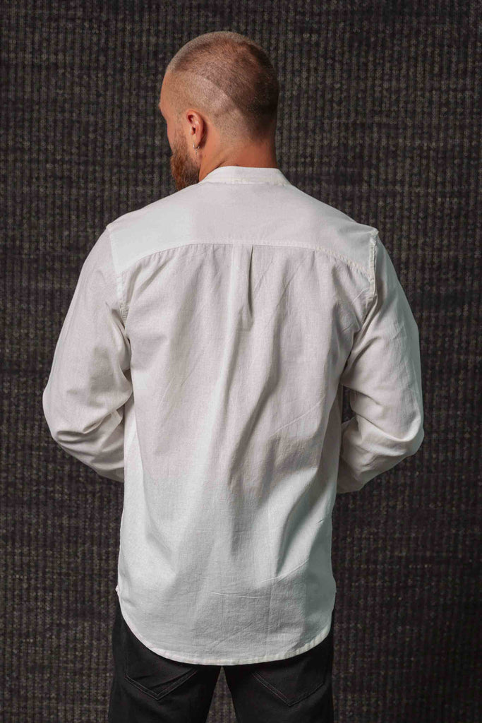 Kashi Hemp Cotton Dharma Long Sleeve Shirt White