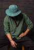 Kashi Fedora Hand Woven Hemp Hat Turquoise