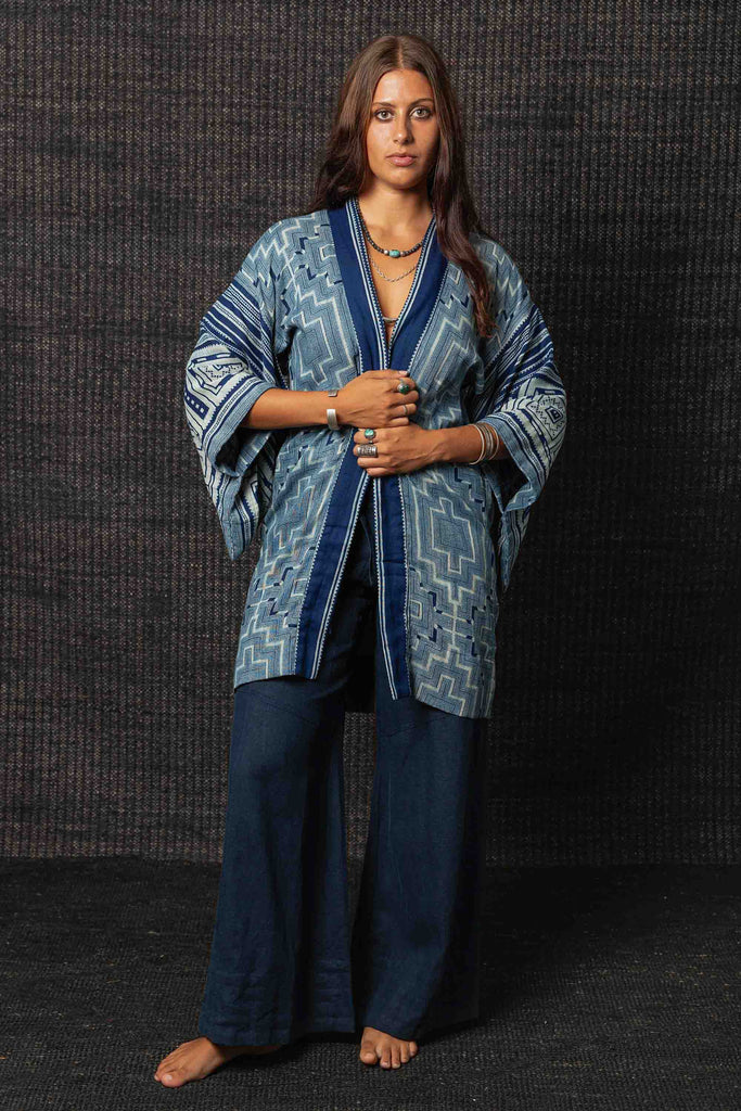 Kashi Hmong Batik Design Cotton Kimono