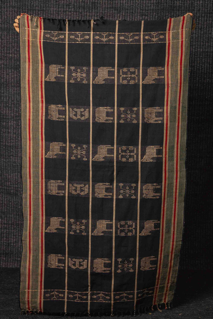 Naga Blanket & Shawl Black Motif