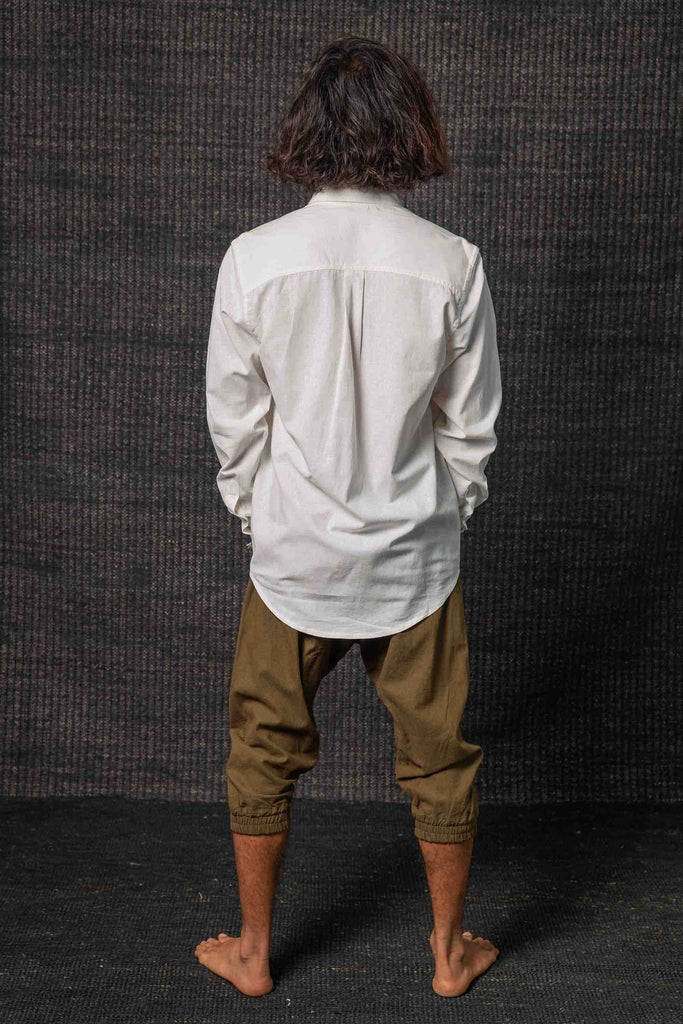 Kashi Hemp Cotton Paradigm Long Sleeve Shirt White