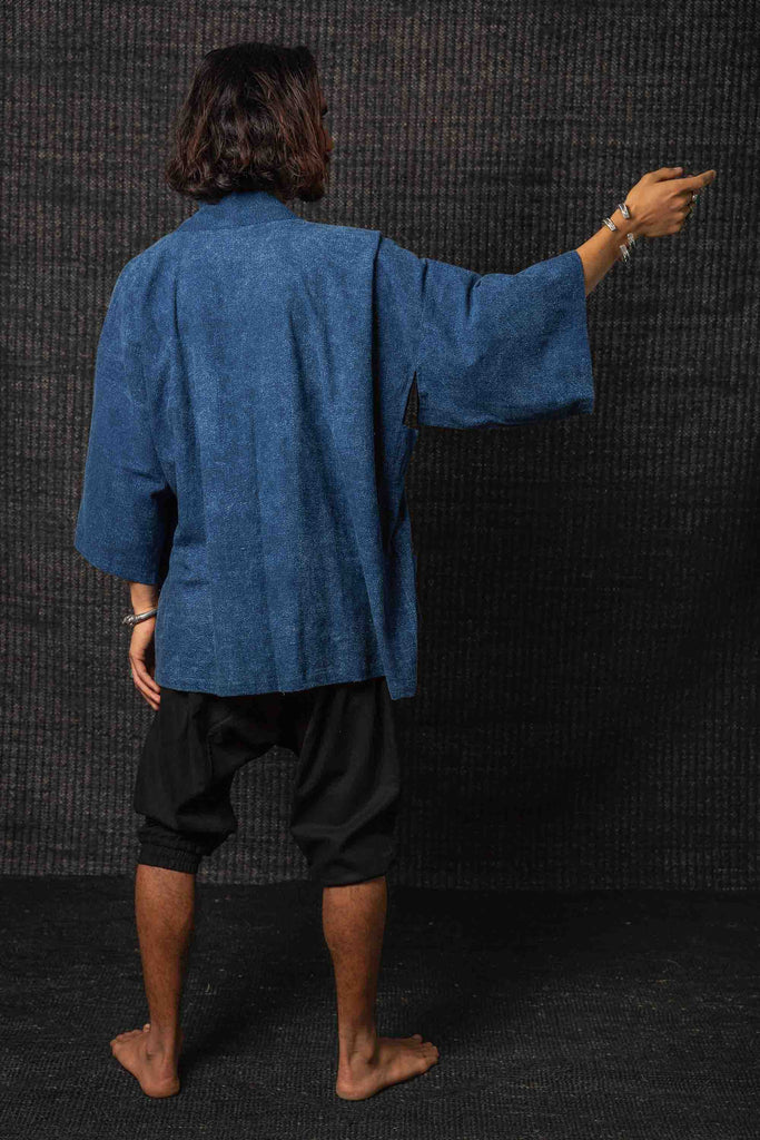 Kashi Stonewash Cotton Kimono Indigo