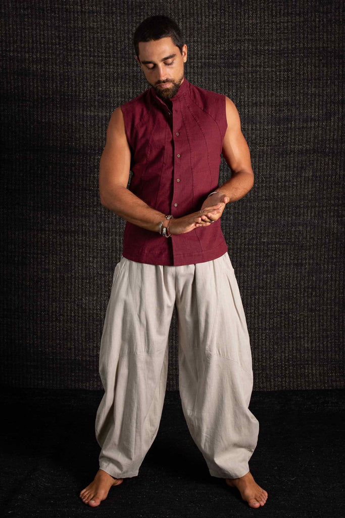 The Ganga Barrel Pants Bone