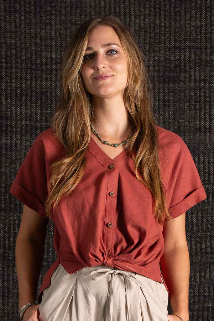 The Diya Tie Top Ochre