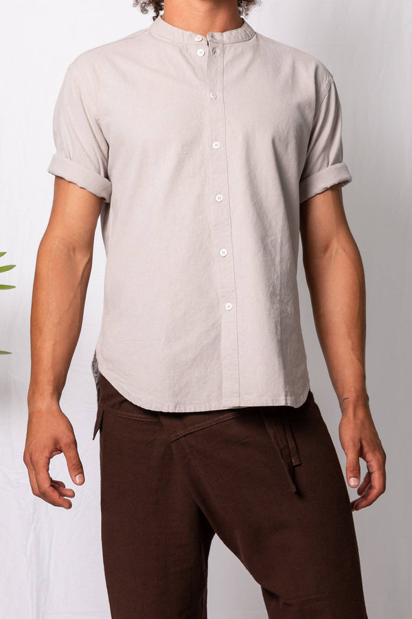 Kashi Mythology shirt organis cotton and hemp light grey