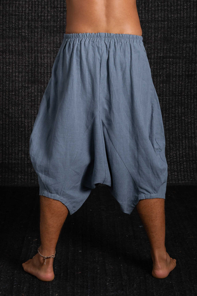 Kashi 3/4 Hemp Harem Pant Steel Blue