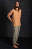 Bhakti Hand Stitched Sleeveless Shirt Apricot