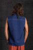 Bhakti Hand Stitched Sleeveless Shirt Royal Blue