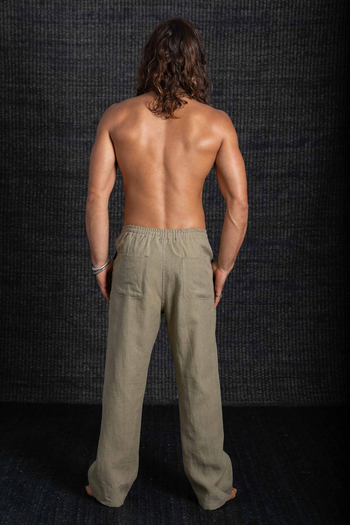 Kashi Hemp Draw String Pants Olive