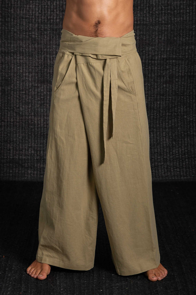 Wategos Organic Cotton & Hemp Fishermans Pants Light Olive