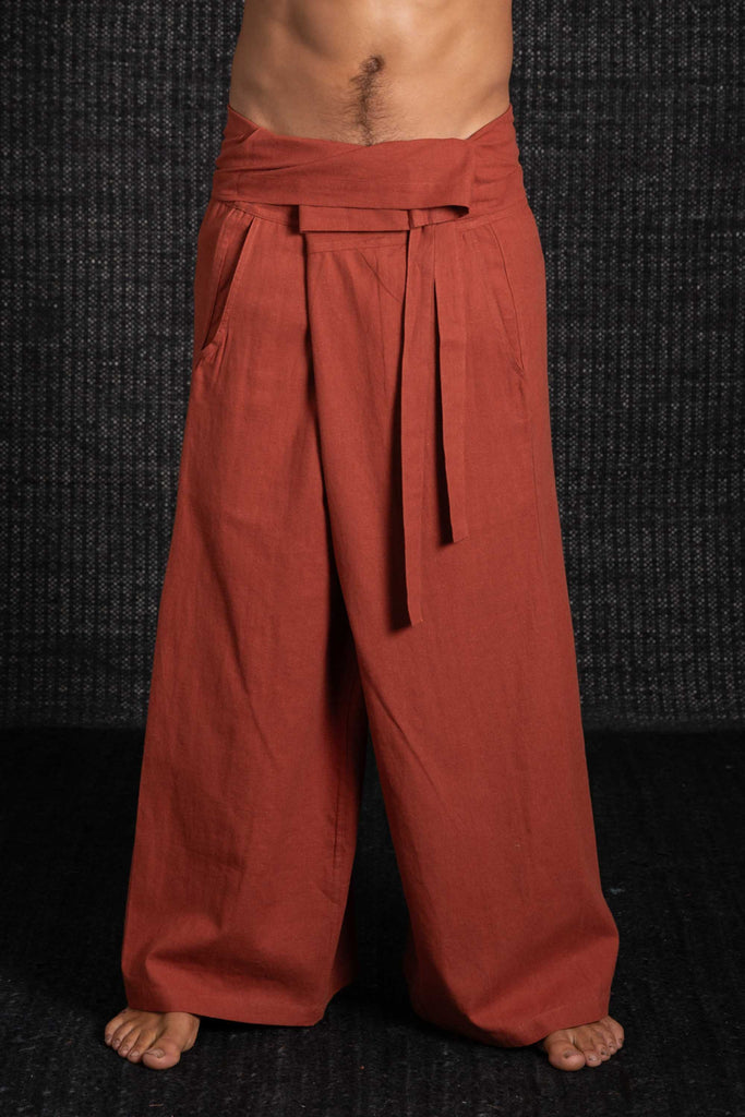 Wategos Organic Cotton & Hemp Fishermans Pants Ochre