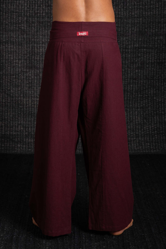 Wategos Organic Cotton & Hemp Fishermans Pants Royal Maroon