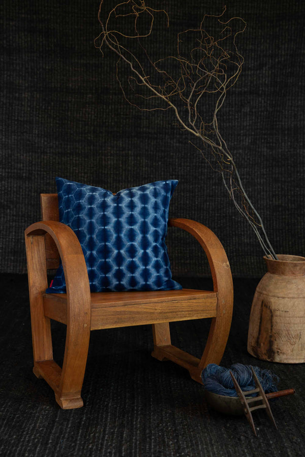 Indigo Shibori Cushion - HiveIndigo Shibori Cushion - Hive