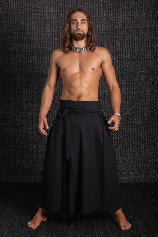 Kashi Samurai Skirt Organic Cotton Hemp Black