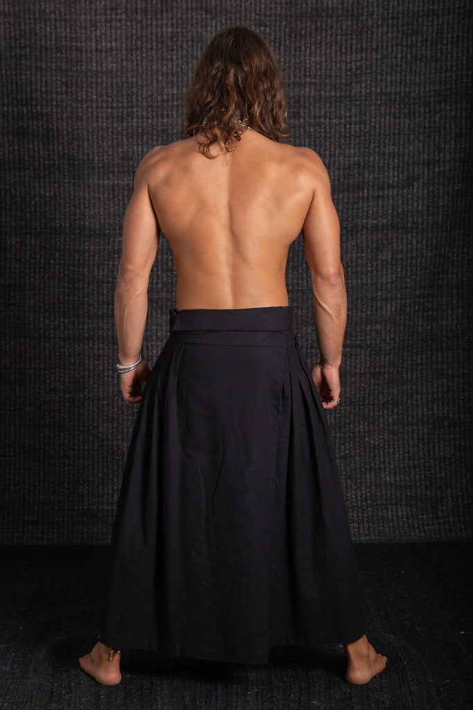 Kashi Samurai Skirt Organic Cotton Hemp Black