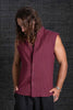 Kashi Lightweight Surya Sleeveless Shirt Hemp Organic Cotton Royal Maroon