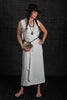 Tibetan Chuba Dress Raw Silk White