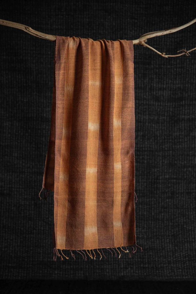 Cotton Scarf Bronzed Stripe