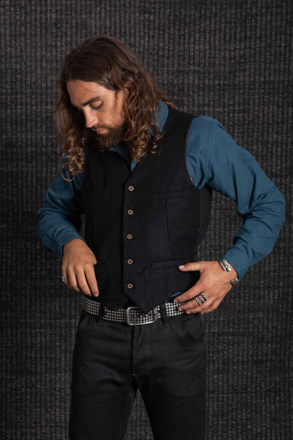 Kashi The Al Capone Vest Wool Silk Hemp