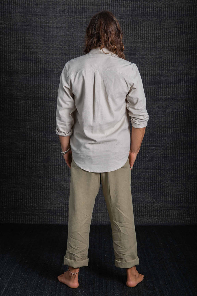 Kashi Hemp Cotton Paradigm Long Sleeve Shirt Bone