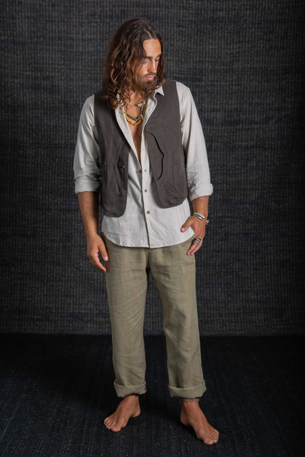 Kashi Hemp Smugglers Vest Charcoal