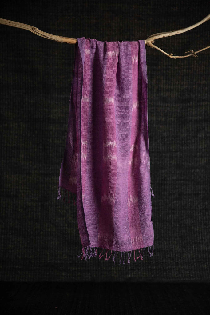 Cotton Scarf Magenta Stripe