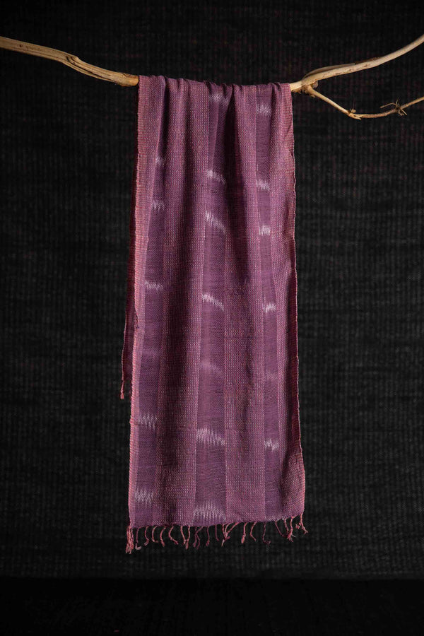 Cotton Scarf Plum Stripe