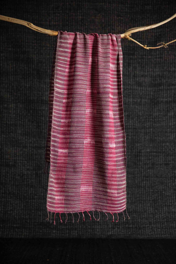 Cotton Scarf Rose Weave