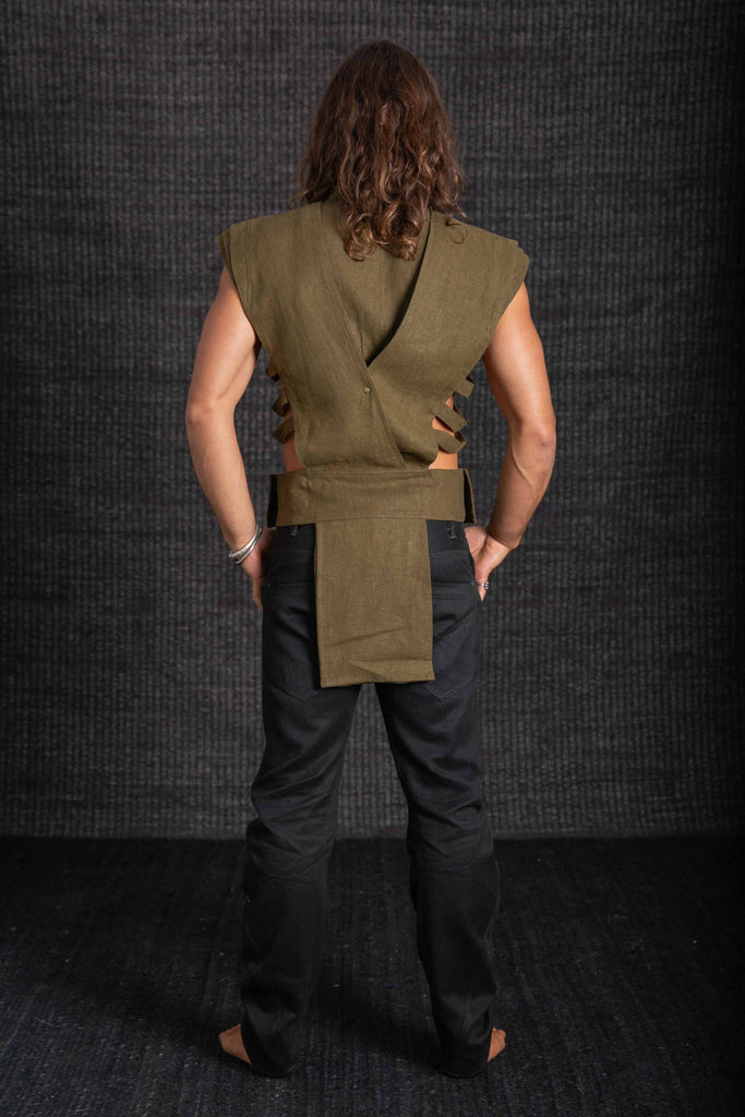 The Kashi Hemp Combat Vest Olive