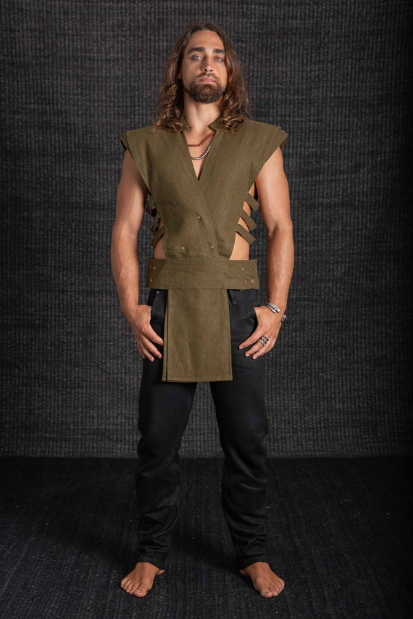 The Kashi Hemp Combat Vest Olive